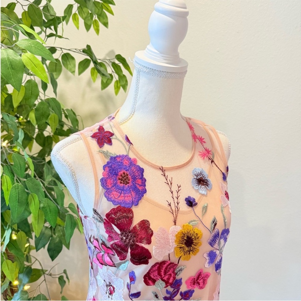 NWOT | Boston Proper | Multicolor Floral Midi Dress | Size 6 - Picture 3 of 9